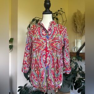 Lauren Ralph Lauren Distressed Paisley Shirt
